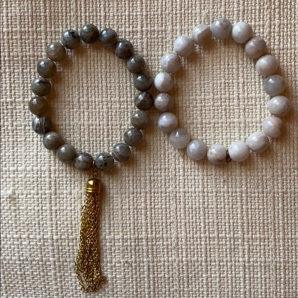Set of 2 Handmade Stacker Bracelets